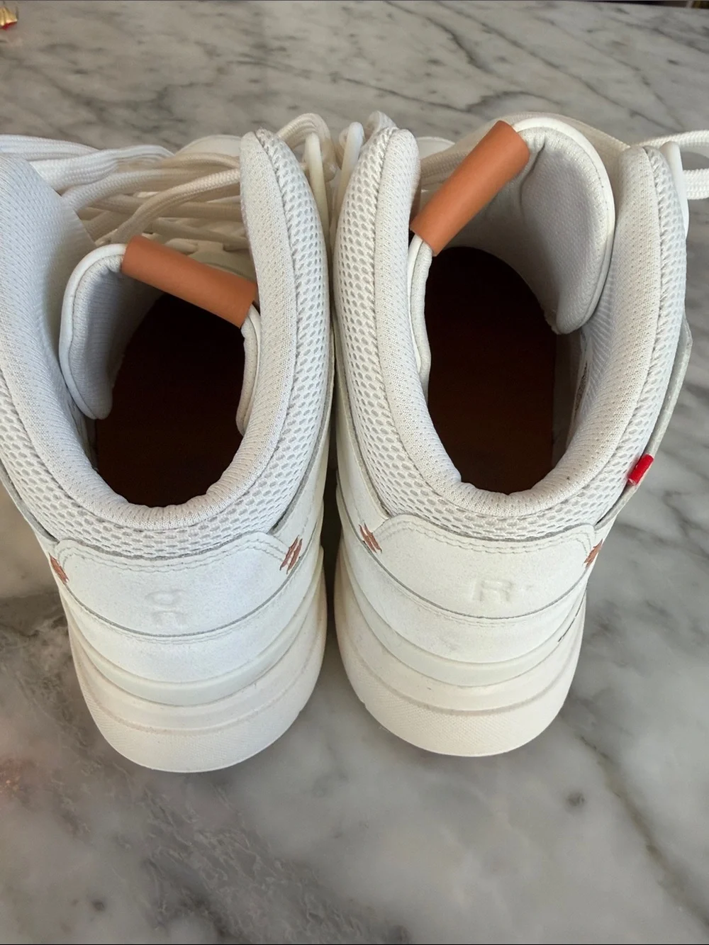 On Running the Roger White Sneakers with Tan Accents - Picture 3 of 11